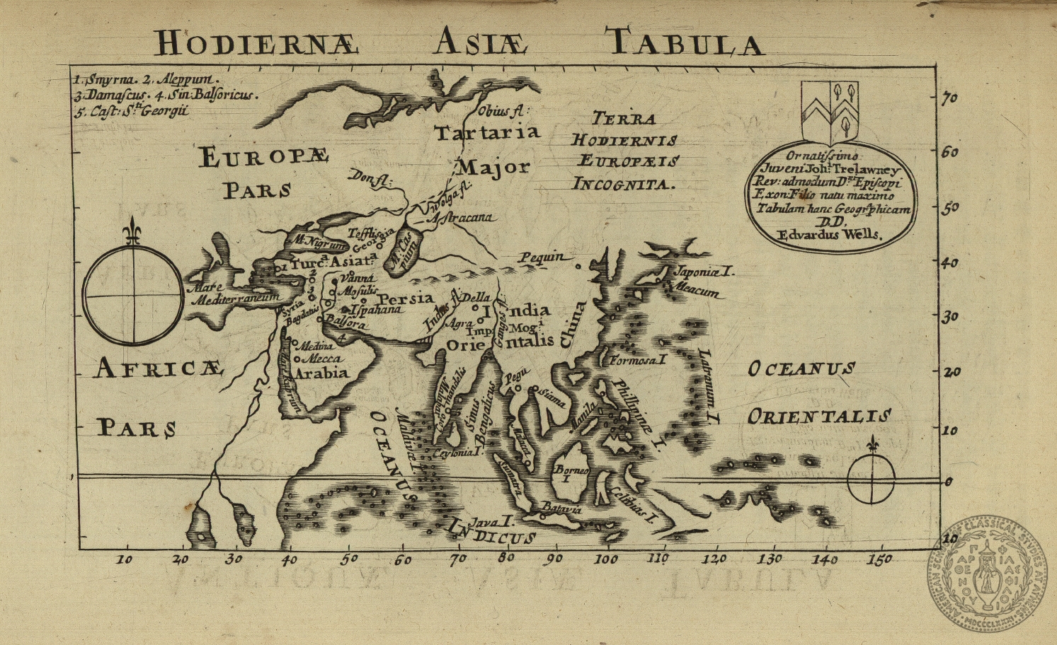 Hodiernae Asiae Tabula